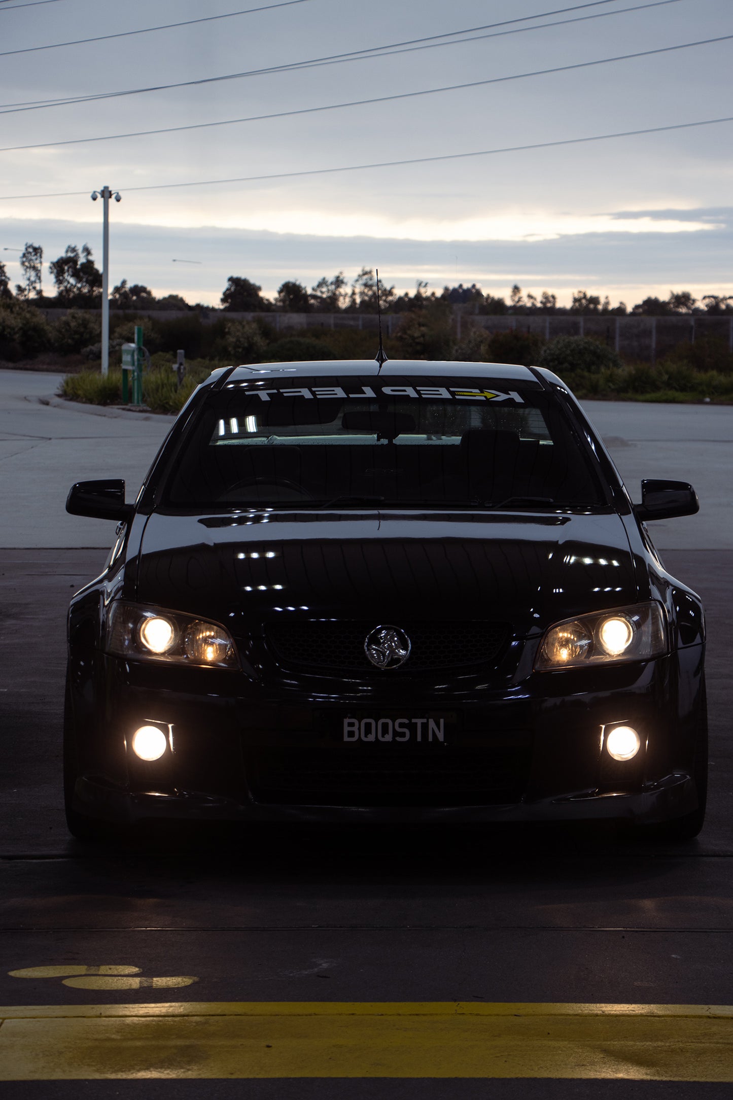 Keep Left | Mirrored Windshield Banner