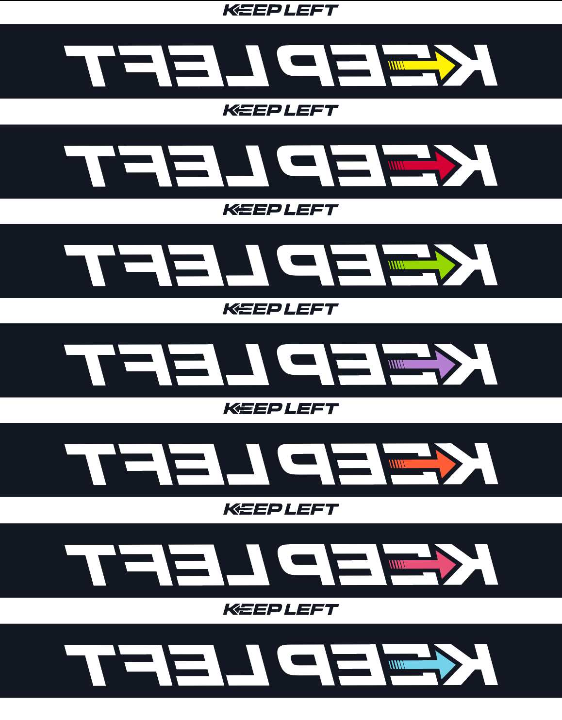 Keep Left | Mirrored Windshield Banner